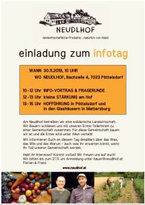 Neudlhof – Einladung Infotag Neudlhof - Einladung Infotag