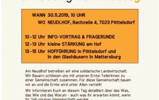 Neudlhof - Einladung Infotag